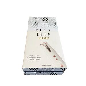 Elle Luxe Cordless Rechargable Automatic Curler Curling Iron Travel Car Vacation